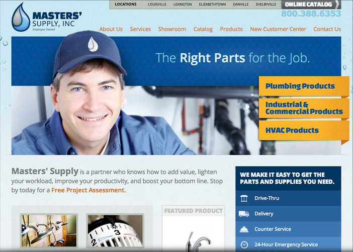 Louisville web design portfolio : Masters' Supply